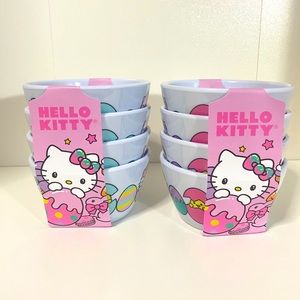 Hello kitty 4 mini bowls set NEW